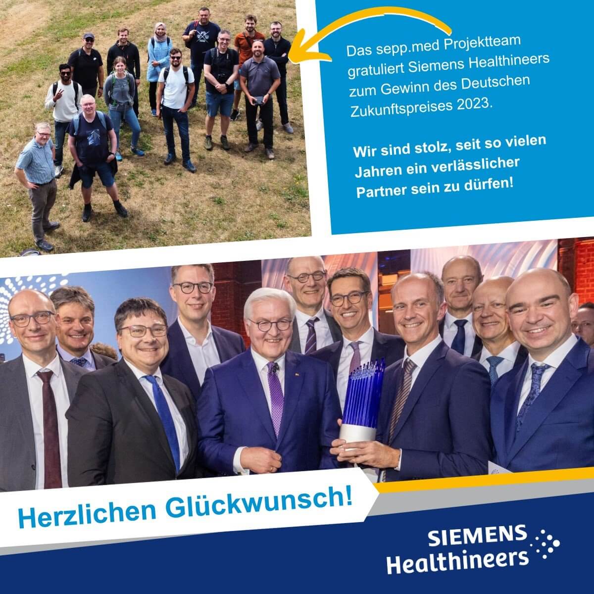 sepp.med gratuliert Siemens Healthineers zum Gewinn des Deutschen Zukunftspreises 2023